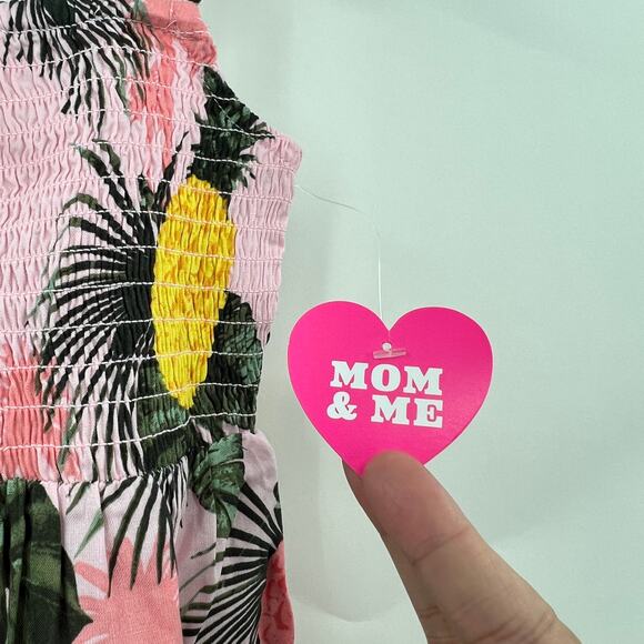 NWT The Children’s Place 2T Pink Aspen Gold Floral Dress Hawaiian Pineapple - Picture 5 of 8